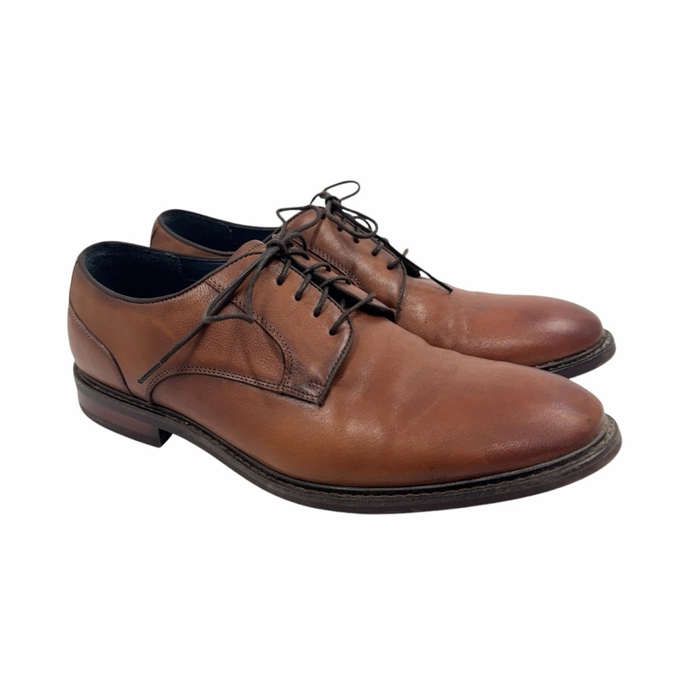 Steve Madden Brown Leather Oxfords Closed Lacing Size 9